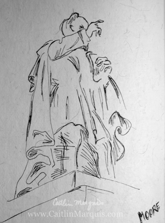 Moore Statue, Dublin, Ireland; www.caitlinmarquis.com